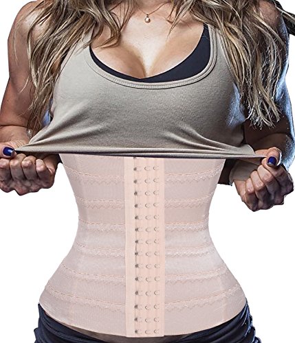 Bingrong Damen Taillenformer stark formend Bauchweg Shaper atmungsaktiv Mieder., Beige Hautfarben, XL von Bingrong