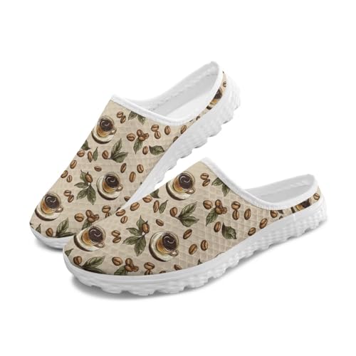 Binienty Damen-Schlupfpantoletten, Fußgewölbeunterstützung, Wanderschuhe, Netzstoff, Garten-Clog, Retro-Kaffee, 37.5 EU Binienty Damen-Schlupfpantoletten, Fußgewölbeunterstützung, Wanderschuhe, Netzstoff, Garten-Clog, Retro-Kaffee, 37.5 EU von Binienty