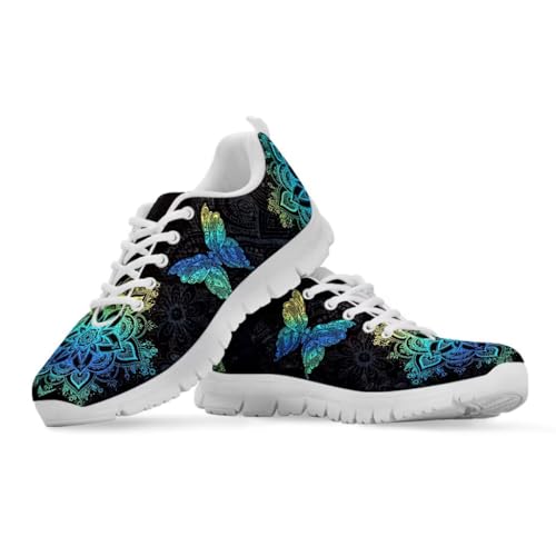 Binienty Damen-Wanderschuhe mit breitem Zehenbereich, lässiger Schnürschuh, Straßenlaufschuh, Ästhetisches Mandala-Schmetterling, 40 EU Binienty Damen-Wanderschuhe mit breitem Zehenbereich, lässiger Schnürschuh, Straßenlaufschuh, Ästhetisches Mandala-Schmetterling, 40 EU von Binienty