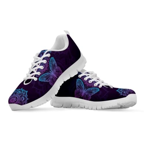 Binienty Damen-Wanderschuhe mit breitem Zehenbereich, lässiger Schnürschuh, Straßenlaufschuh, Mandala Butterfly, 39 EU Binienty Damen-Wanderschuhe mit breitem Zehenbereich, lässiger Schnürschuh, Straßenlaufschuh, Mandala Butterfly, 39 EU von Binienty