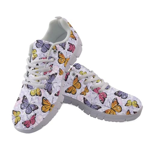 Binienty Damen-Wanderschuhe mit breitem Zehenbereich, lässiger Schnürschuh, Straßenlaufschuh, Monarch Butterfly, 42 EU Binienty Damen-Wanderschuhe mit breitem Zehenbereich, lässiger Schnürschuh, Straßenlaufschuh, Monarch Butterfly, 42 EU von Binienty