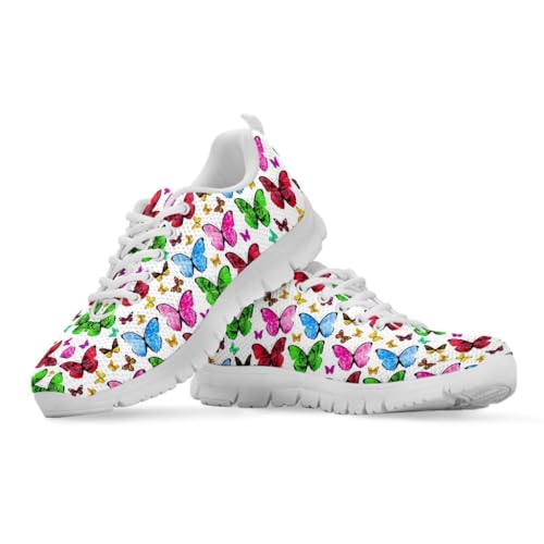 Binienty Damen-Wanderschuhe mit breitem Zehenbereich, lässiger Schnürschuh, Straßenlaufschuh, schmetterling, 42 EU Binienty Damen-Wanderschuhe mit breitem Zehenbereich, lässiger Schnürschuh, Straßenlaufschuh, schmetterling, 42 EU von Binienty
