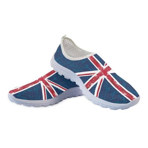 Binienty Erwachsene Slip-On-Sneaker Clipper Schuhe für Damen und Herren, lässig, bequem, Walking, Laufschuhe, union jack, 42 2/3 EU von Binienty