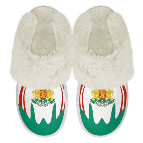 Binienty Flauschige Hausschuhe für drinnen und draußen, Unisex, bequem, flauschig, für Schlafzimmer, Bulgarien-Flagge, 38.5/39.5 EU Binienty Flauschige Hausschuhe für drinnen und draußen, Unisex, bequem, flauschig, für Schlafzimmer, Bulgarien-Flagge, 38.5/39.5 EU von Binienty