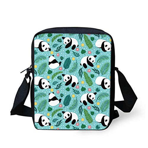 Binienty Kinder Messenger Bag Small Crossbody Schultertaschen für Reisen Schule Wandern, Panda, Einheitsgröße von Binienty