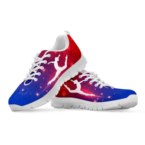 Binienty Klassische Schnürschuhe für Damen, Joggen, Walking, Laufen, rutschfeste EVA-Sohle, flache Sneaker, Ballett, 36 EU von Binienty