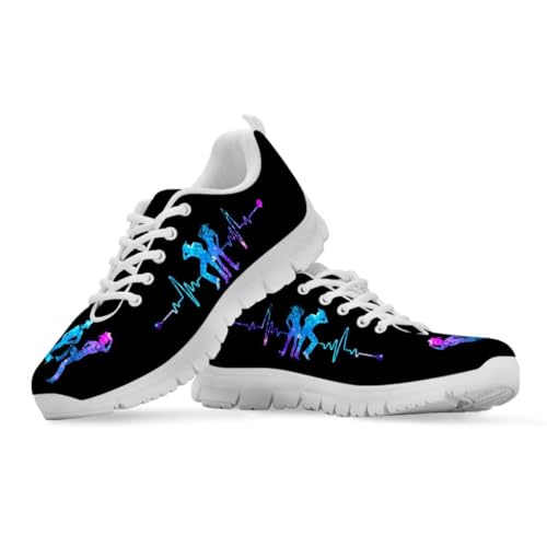 Binienty Klassische Schnürschuhe für Damen, Joggen, Walking, Laufen, rutschfeste EVA-Sohle, flache Sneaker, Ecg Dance, 42 EU von Binienty