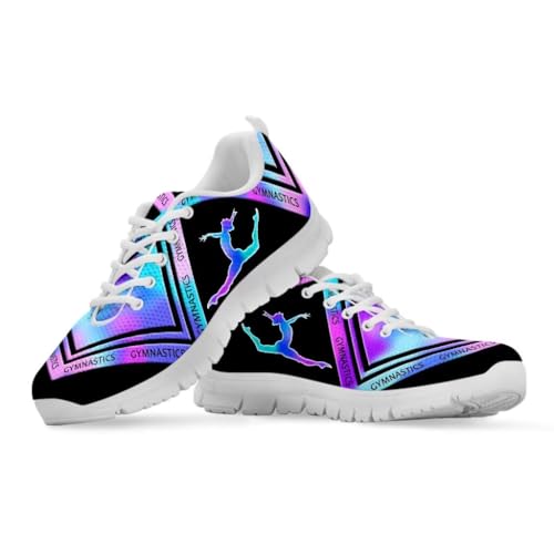 Binienty Klassische Schnürschuhe für Damen, Joggen, Walking, Laufen, rutschfeste EVA-Sohle, flache Sneaker, Farbverlauf, 43 EU Binienty Klassische Schnürschuhe für Damen, Joggen, Walking, Laufen, rutschfeste EVA-Sohle, flache Sneaker, Farbverlauf, 43 EU von Binienty