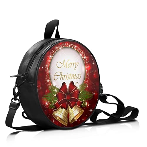 Binienty Kleine Umhängetaschen für Damen, Handy, Geldbörse, Kuriertasche, Schultertasche, Handtasche, Merry Christmas von Binienty