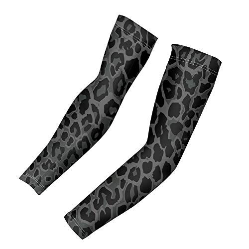 Binienty Sonnenschutz Armstulpen für Damen Herren Kühlende Sporthülsen für Golf Laufen Radfahren Wandern, Schwarz Leopard, M von Binienty