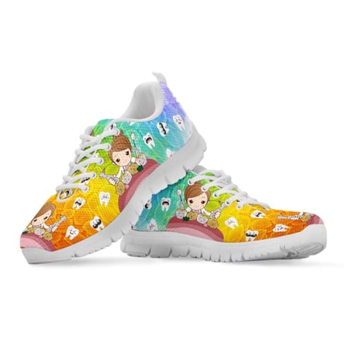 Binienty Sportliche Laufschuhe für Damen, Krankenschwester, atmungsaktives Netzgewebe, für den täglichen Gebrauch, Cartoon-Zahnarzt, 41 EU Binienty Sportliche Laufschuhe für Damen, Krankenschwester, atmungsaktives Netzgewebe, für den täglichen Gebrauch, Cartoon-Zahnarzt, 41 EU von Binienty