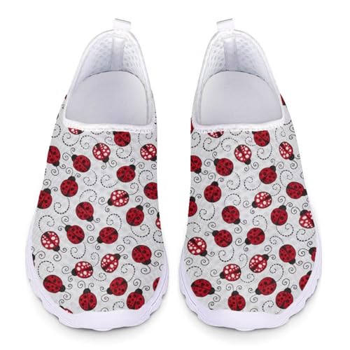 Binienty Unisex-Turnschuhe, bedruckt, Fitnessstudio, Laufschuhe, leicht, zum Hineinschlüpfen, Turnschuhe für Damen und Herren, Marienkäfer, 37 EU Binienty Unisex-Turnschuhe, bedruckt, Fitnessstudio, Laufschuhe, leicht, zum Hineinschlüpfen, Turnschuhe für Damen und Herren, Marienkäfer, 37 EU von Binienty