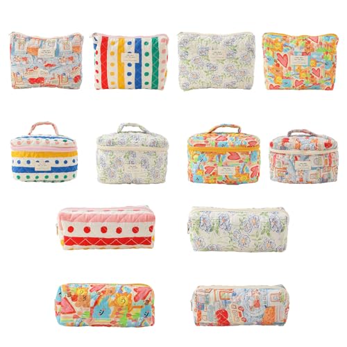 Biniveil Blumen-Bleistiftbeutel | Florales Federmäppchen | Aesthetic Federmäppchen Mit Blumen | Federtasche Mit Kleinem Blumendesign | Zur Aufbewahrung Von Schreibwaren Und Kosmetik von Biniveil