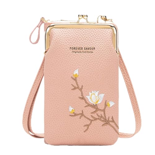 Biniveil Kleine Umhängetasche,Kleine Dokumententasche Mit Reißverschlussfach Für Frauen Als Passhalter - Praktische Handytasche Mit Mehreren Fächern Für Alltag Freizeit Reise Outdoor Urlaub von Biniveil