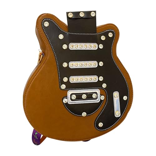 Biniveil Umhängetasche | Gitarrenform Reise Umhängetasche,Große Mit Reißverschluss Vielseitige Handtasche Für Frauen Mädchen Handy Notizbücher Täglicher Einsatz von Biniveil