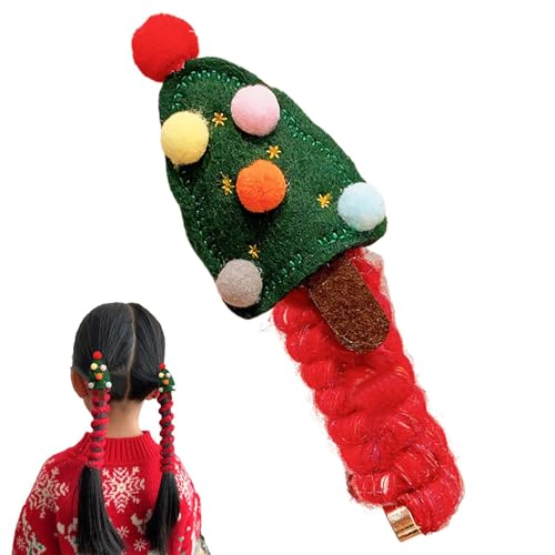 Biniveil Weihnachts-Haarbänder,Weihnachts-Haarschmuck | Weihnachten Haarspange Scrunchies - Holiday No Damage Spiral-Haargummis, elastische Pferdeschwanzhalter für Mädchen von Biniveil