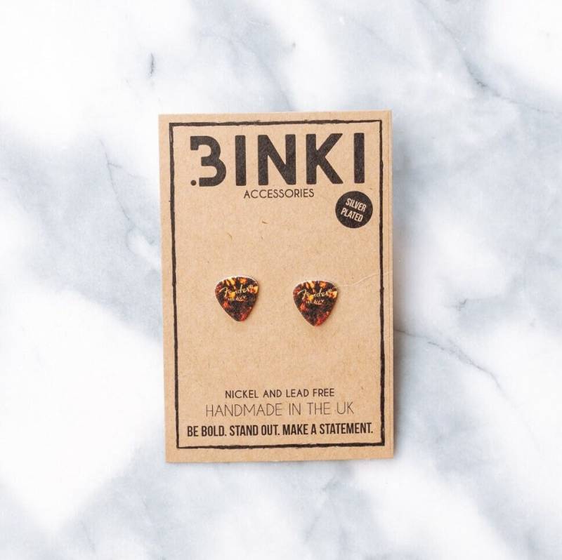 Braune Plektrum Ohrstecker - 1 Paar Braune Plektrum Ohrstecker - 1 Paar von BinkiAccessoriesUK