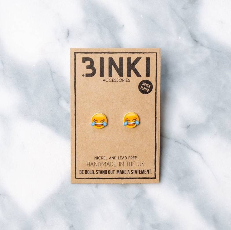 Lachende/Weinende Emoji-Ohrstecker - 1 Paar von BinkiAccessoriesUK