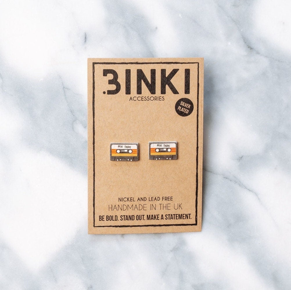 Mix Tape Old Fashioned 90Er-Jahre-Kassetten-Ohrstecker - 1 Paar von BinkiAccessoriesUK