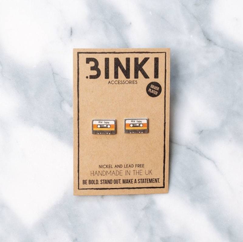 Mix Tape Old Fashioned 90Er-Jahre-Kassetten-Ohrstecker - 1 Paar Mix Tape Old Fashioned 90Er-Jahre-Kassetten-Ohrstecker - 1 Paar von BinkiAccessoriesUK