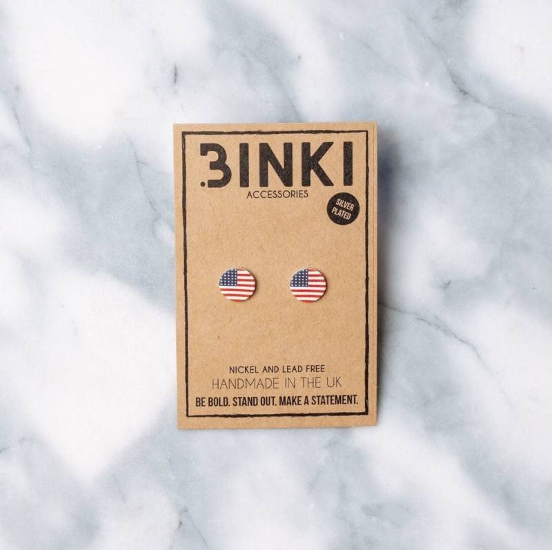 Usa/American Red White & Blue Stars Und Stripes Flagge Symbol Ohrstecker - 1 Paar Usa/American Red White & Blue Stars Und Stripes Flagge Symbol Ohrstecker - 1 Paar von BinkiAccessoriesUK