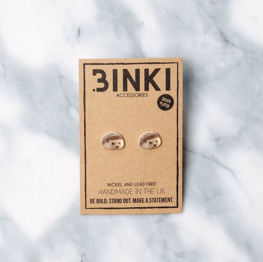 stachelige Igel Ohrstecker - 1 Paar von BinkiAccessoriesUK