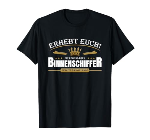 Binnenschifffahrt Zubehör Männer Gadget Binnenschiffer T-Shirt von Binnenschiffer Geschenk & Binnenschifffahrt Gadget