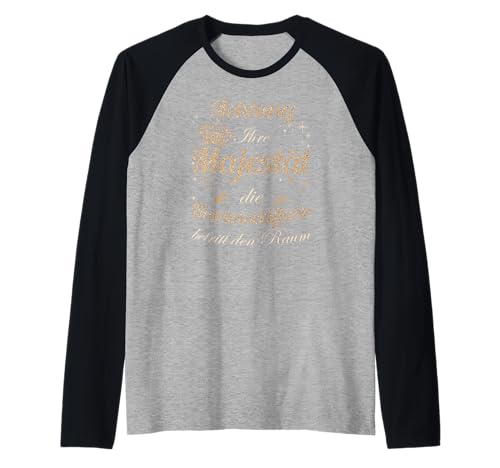 Schiffe Frauen-Majestät Damen Binnenschifferin Raglan von Binnenschiffer Zubehör Geschenke Geburtstag-Shirt