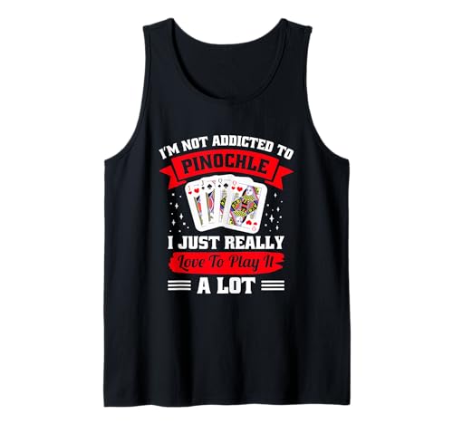 Pinochle Bash Design Männer Frauen Karten Spieleabend Tank Top von Binokel Kartenspiel Design