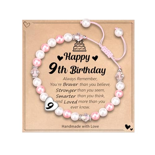 9 Jahre alt Geschenke für Mädchen Geburtstagsgeschenke Kawaii Armbänder Cool Teenage Mädchen Geschenke für Tochter Schwester Freunde Enkelin Nichte 9 Geburtstag Dekorationen Mädchen Top Cute Geschenke von Binoster