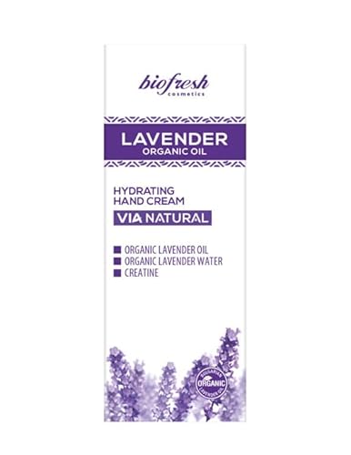 Biofresh cosmetics Via Natural Lavendel - handcreme mit lavendelöl und Kreatin - handcreme für sehr trockene hände für frauen und männer, nagelcreme, skincare 50ml von biofresh cosmetics