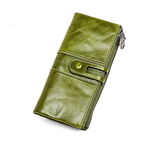 BioPLj Herren-Clutch aus echtem Leder mit langem Reißverschluss |Inklusive Handyhalter |Kartenhalter-Geldbörse |Stilvolles und praktisches Design: 20,8 x 10 cm von BioPLj