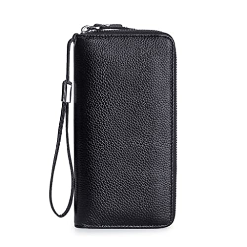 BioPLj Lange Herrenbrieftasche mit Reißverschluss, großem Fassungsvermögen und Mehreren Kartenfächern – stilvolle Geldklammer-Handtasche von BioPLj