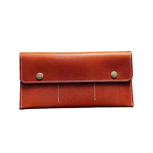 BioPLj Langes Portemonnaie aus Vintage-Leder – Premium-Geldklammer-Herrentasche aus Rindsleder von BioPLj