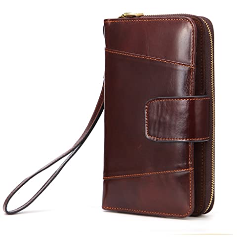 BioPLj Ölwachs-Handtaschen-Geldbörse – stilvolle, multifunktionale Lange Handytasche für Männer und Frauen von BioPLj