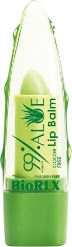 BioRLX 99% Purity Aloe Vera Color Free and Paraben Free Soothing Lip Balm (One Lip Balm) von BioRLX