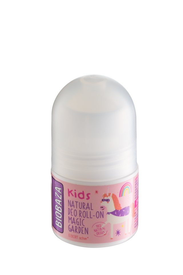 Biobaza Deo-Roller Kids Deo Roll-on Magic Garden Natürliches Kinder-Deo ohne Aluminium von Biobaza