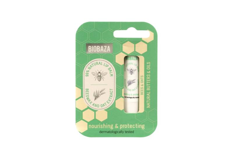 Biobaza Lippenbalsam Bees & Oats Lippenbalsam 4,5 g – Pflegender Honig-Lippenbalsam von Biobaza
