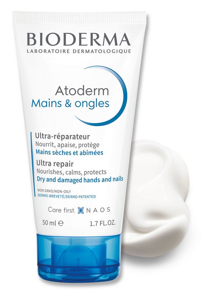 Bioderma Handcreme Atoderm Mains & Ongles -, macht die Hände geschmeidig & stärkt Nägel langfristig von Bioderma
