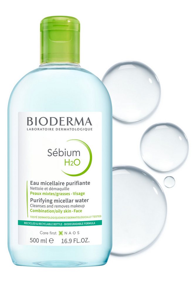 Bioderma Make-up-Entferner Sébium H2O Mizellenwasser, Reinigung, Make-up-Entferner, Gesichtswasser - 3 in 1 von Bioderma