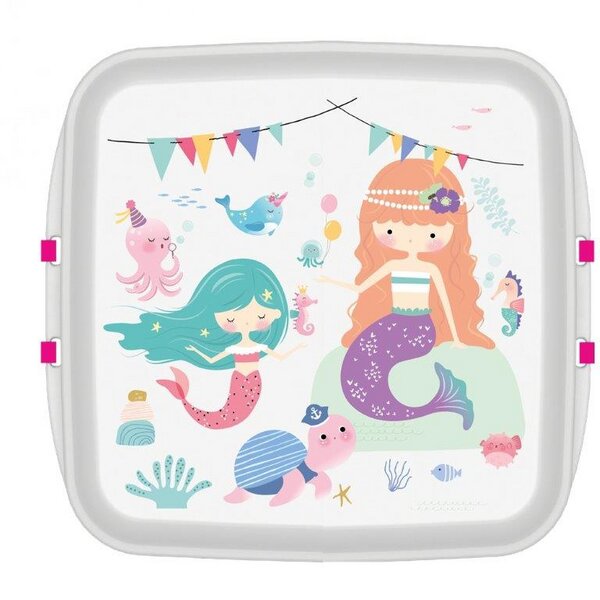 Biodora Kleine Lunchbox mit Druck Meerjungfrau 11 x 11 x 5 cm von Biodora