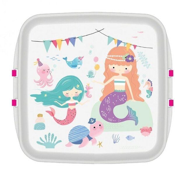 Biodora Kleine Lunchbox mit Druck Meerjungfrau 11 x 11 x 5 cm von Biodora
