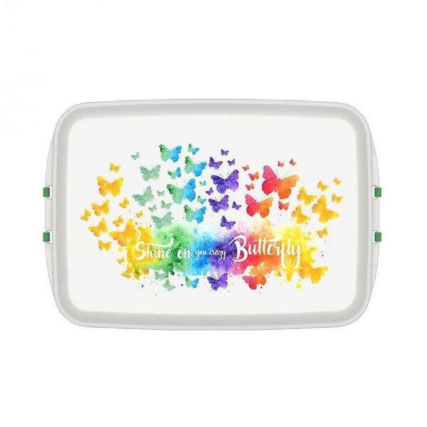 Biodora Lunchbox mit Druck Butterfly 12x18x5cm von Biodora