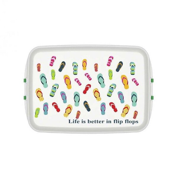 Biodora Lunchbox mit Druck Flipflop 12x18x5cm von Biodora