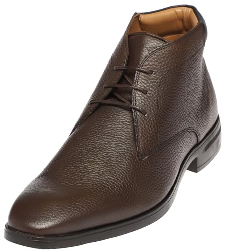 Bioflex Elegante Herren Chukka Leder-Stiefel mit Schnürsenkel in braun I Memory-Foam Schnürstiefel für optimale Dämpfung | Männer Stiefeletten I (numeric_44) von Bioflex