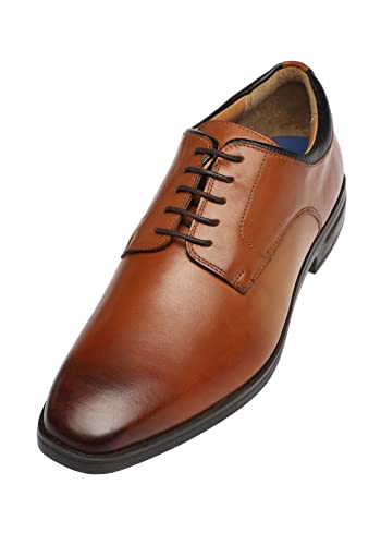 Bioflex Herren Derby Business Schuhe Alaska congac | hochwertiges Leder im Classic Busines-Shoe-Look | optimale Dämpfung, besonders leicht | Fußbett aus Memory Foam | Größe 43 von Bioflex