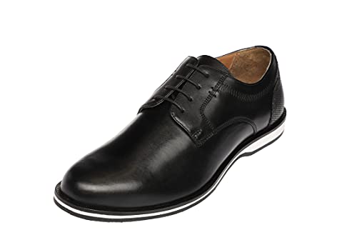 Bioflex Hybrid-Schuh - moderner Herren Business-Sneaker im Running Shoe-Look aus Leder in schwarz | Männer Ledersneaker aus hochwertigem Echtleder | optimale Dämpfung, besonders leicht (Numeric_44) von Bioflex
