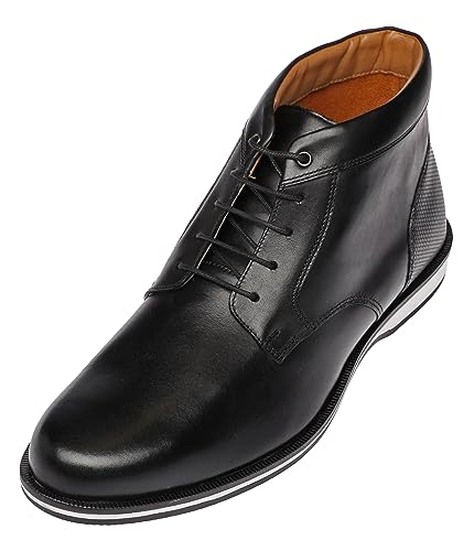 Elegante Herren Leder Desert Boots in schwarz I Stiefel für Männer I Männer Stieffeleten I Chelsea Lederstiefel I Men boots leather I (numeric_42) von Bioflex