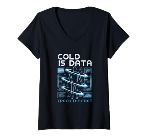 Damen Cold Plunge Ice Bath Biohacker Wellness Kältetherapie Gesundheit T-Shirt mit V-Ausschnitt Damen Cold Plunge Ice Bath Biohacker Wellness Kältetherapie Gesundheit T-Shirt mit V-Ausschnitt von Biohacker Ice Gear for Recovery and Mental Upgrade