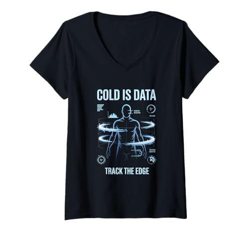 Damen Cold Plunge Ice Bath Biohacker Wellness Kältetherapie Gesundheit T-Shirt mit V-Ausschnitt Damen Cold Plunge Ice Bath Biohacker Wellness Kältetherapie Gesundheit T-Shirt mit V-Ausschnitt von Biohacker Ice Gear for Recovery and Mental Upgrade